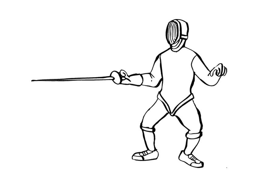 Dibujo para colorear esgrima