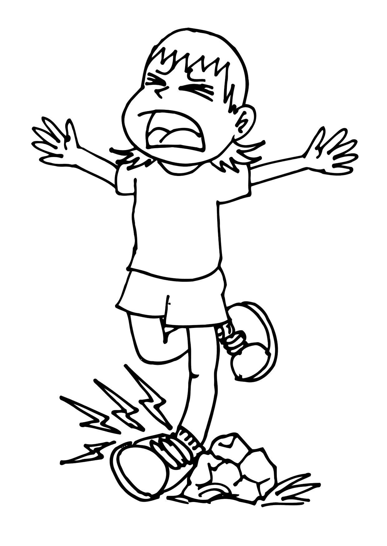 Dibujo para colorear esguince