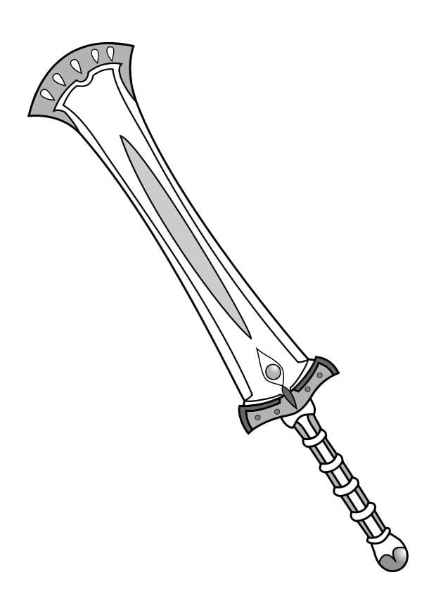 Dibujo para colorear espada