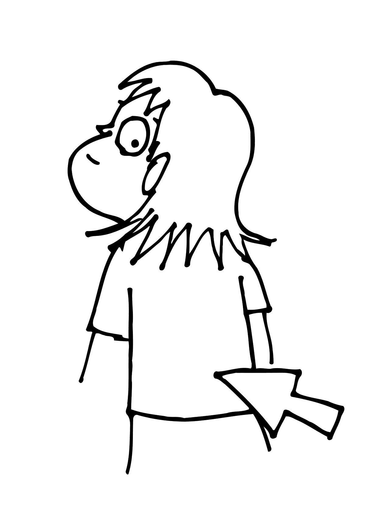 Dibujo para colorear espalda
