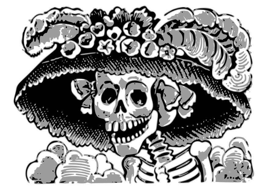 Dibujo para colorear esqueleto