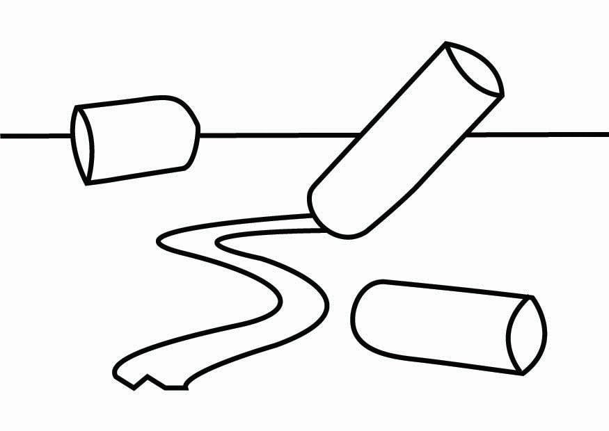 Dibujo para colorear esquina de tizas