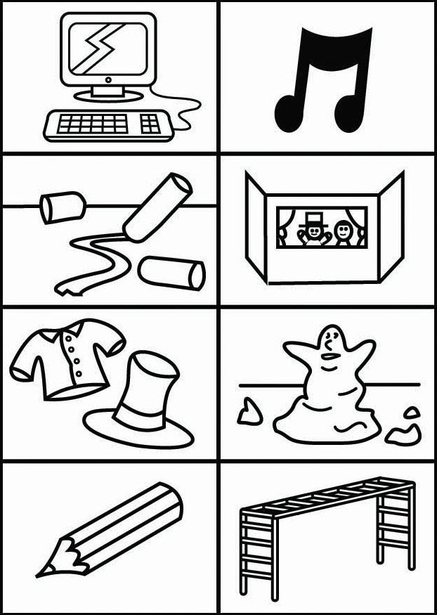 Dibujo para colorear esquinas de trabajo