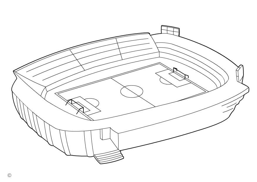 Dibujo para colorear estadio de fAºtbol 