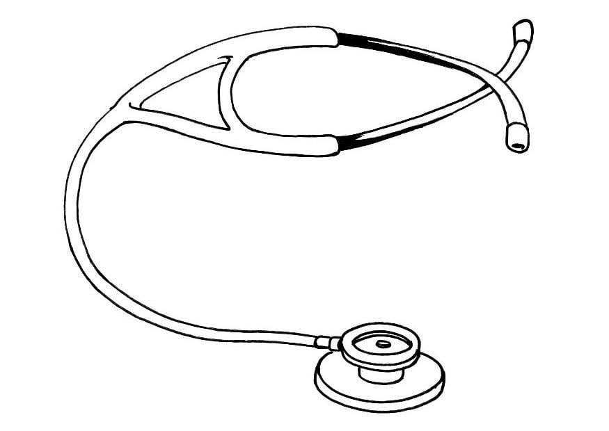 Dibujo para colorear estetoscopio