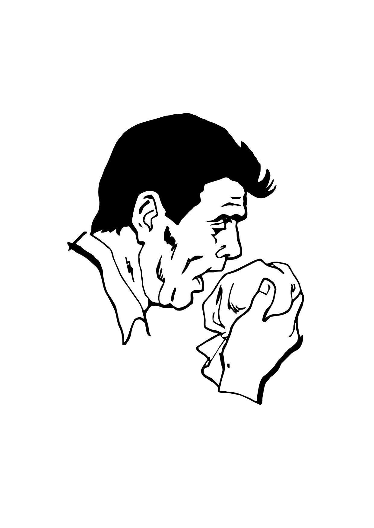 Dibujo para colorear estornudar