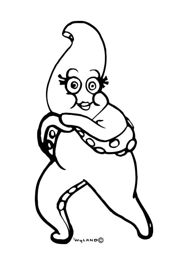 Dibujo para colorear estrella de mar
