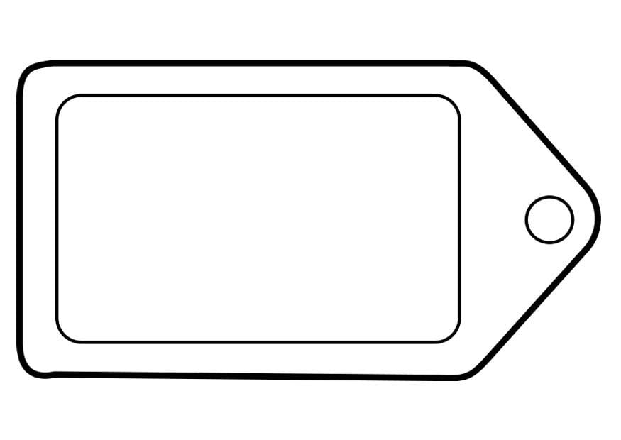 Dibujo para colorear etiqueta