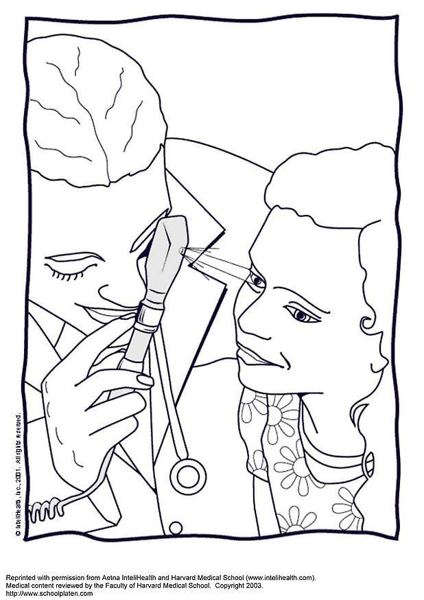 Dibujo para colorear exploraciA³n ocular
