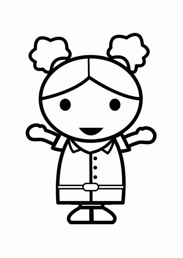 Dibujo para colorear feliz