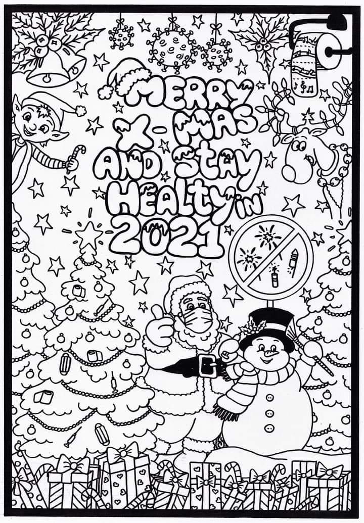 Dibujo para colorear feliz navidad