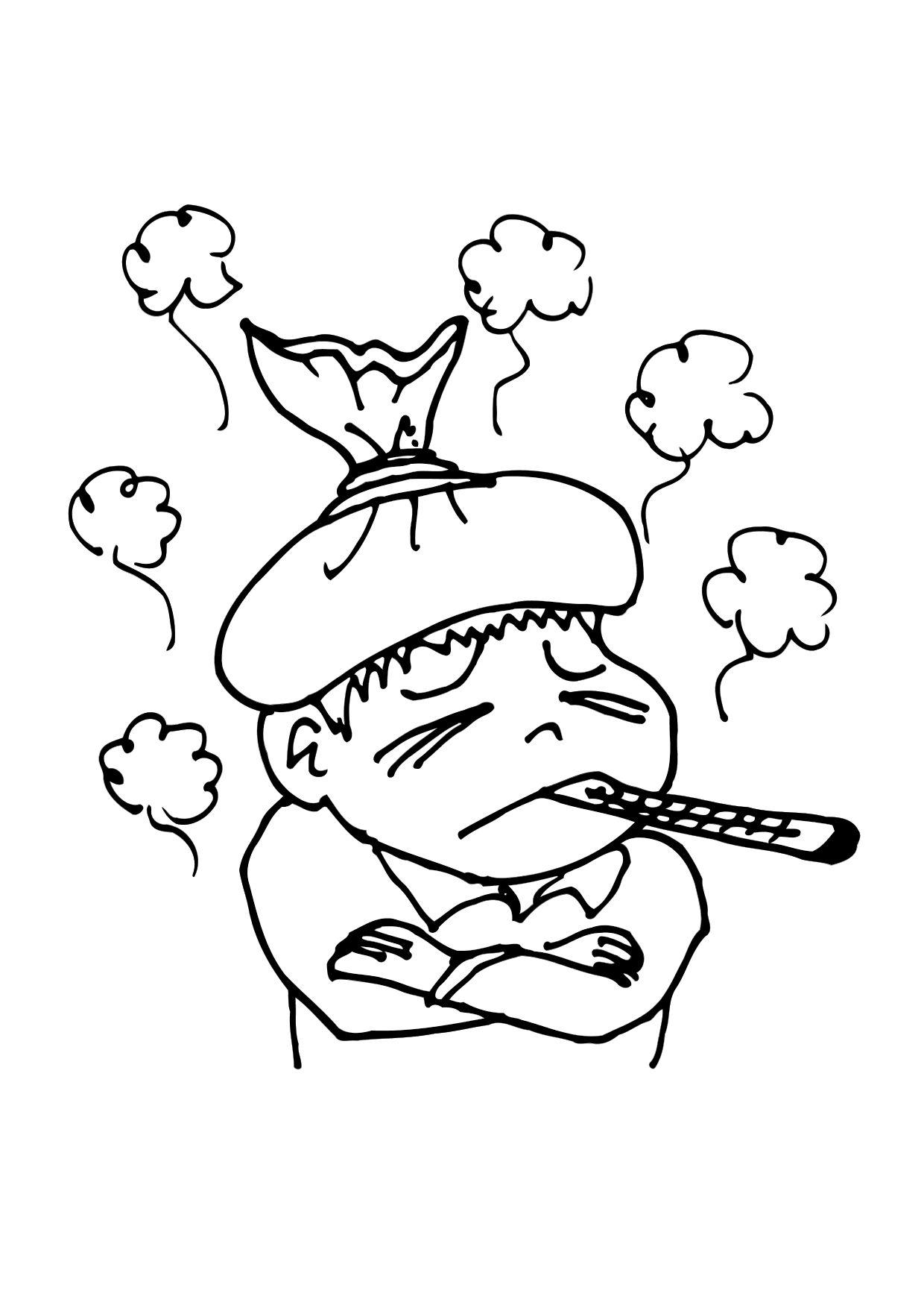 Dibujo para colorear fiebre