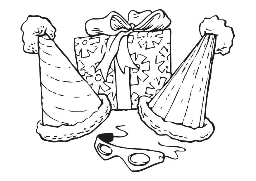 Dibujo para colorear fiesta