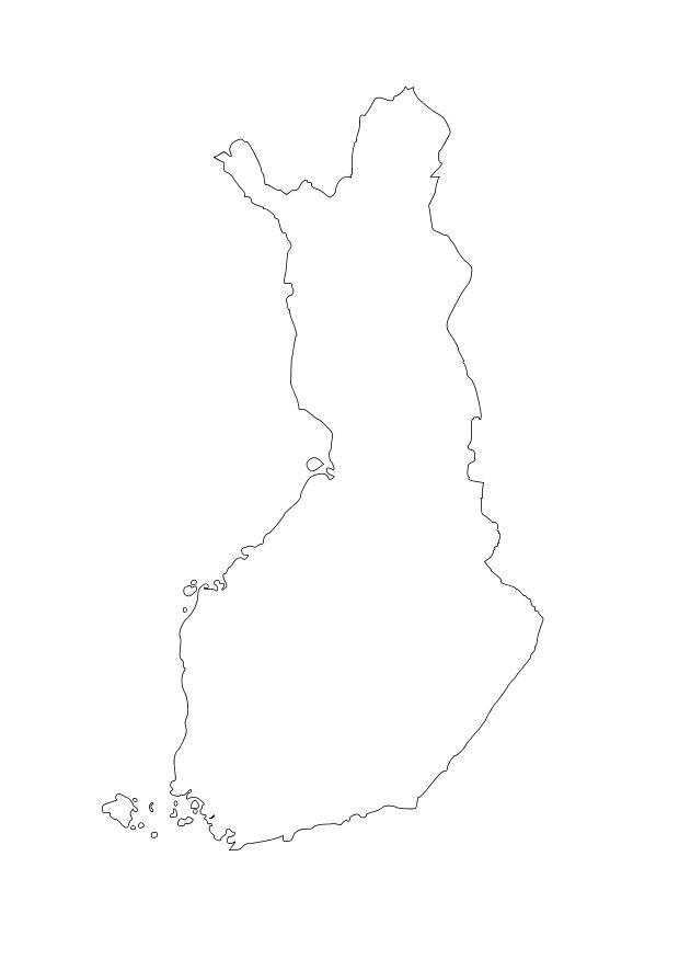 Dibujo para colorear finlandia