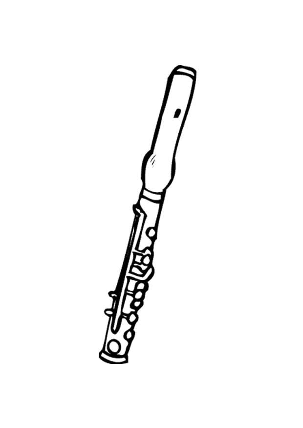 Dibujo para colorear flautA­n