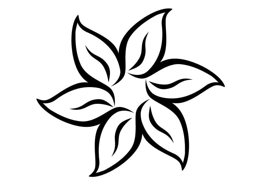 Dibujo para colorear flor