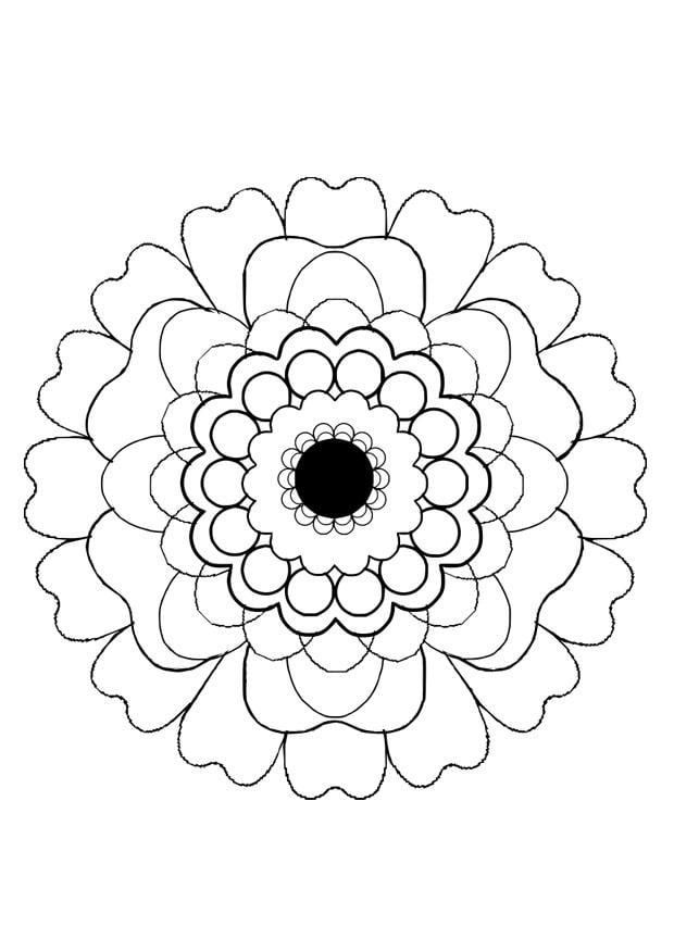 Dibujo para colorear flor