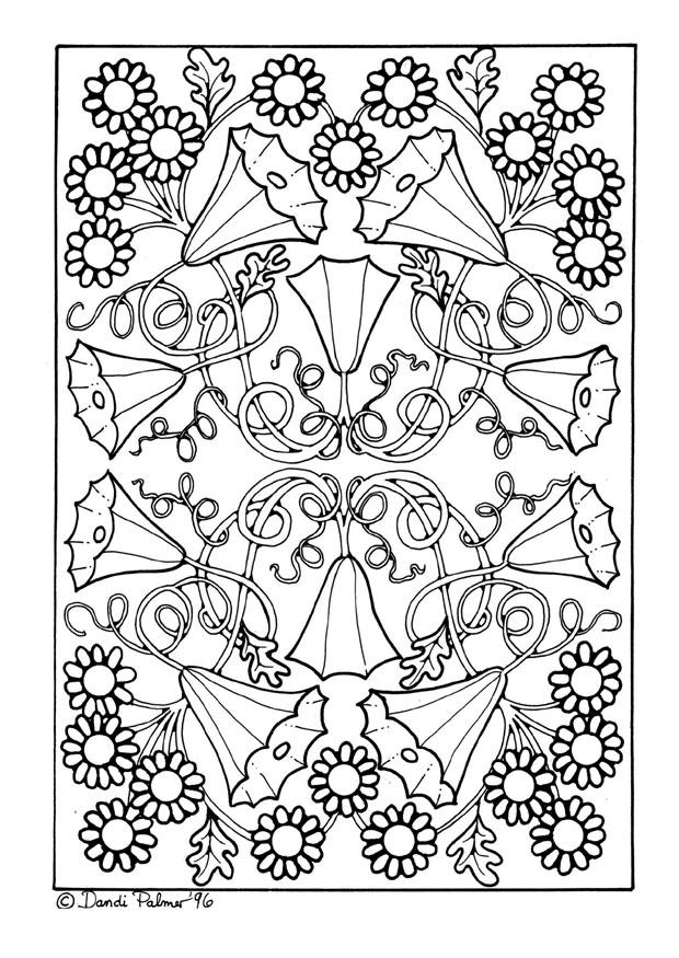 Dibujo para colorear flores