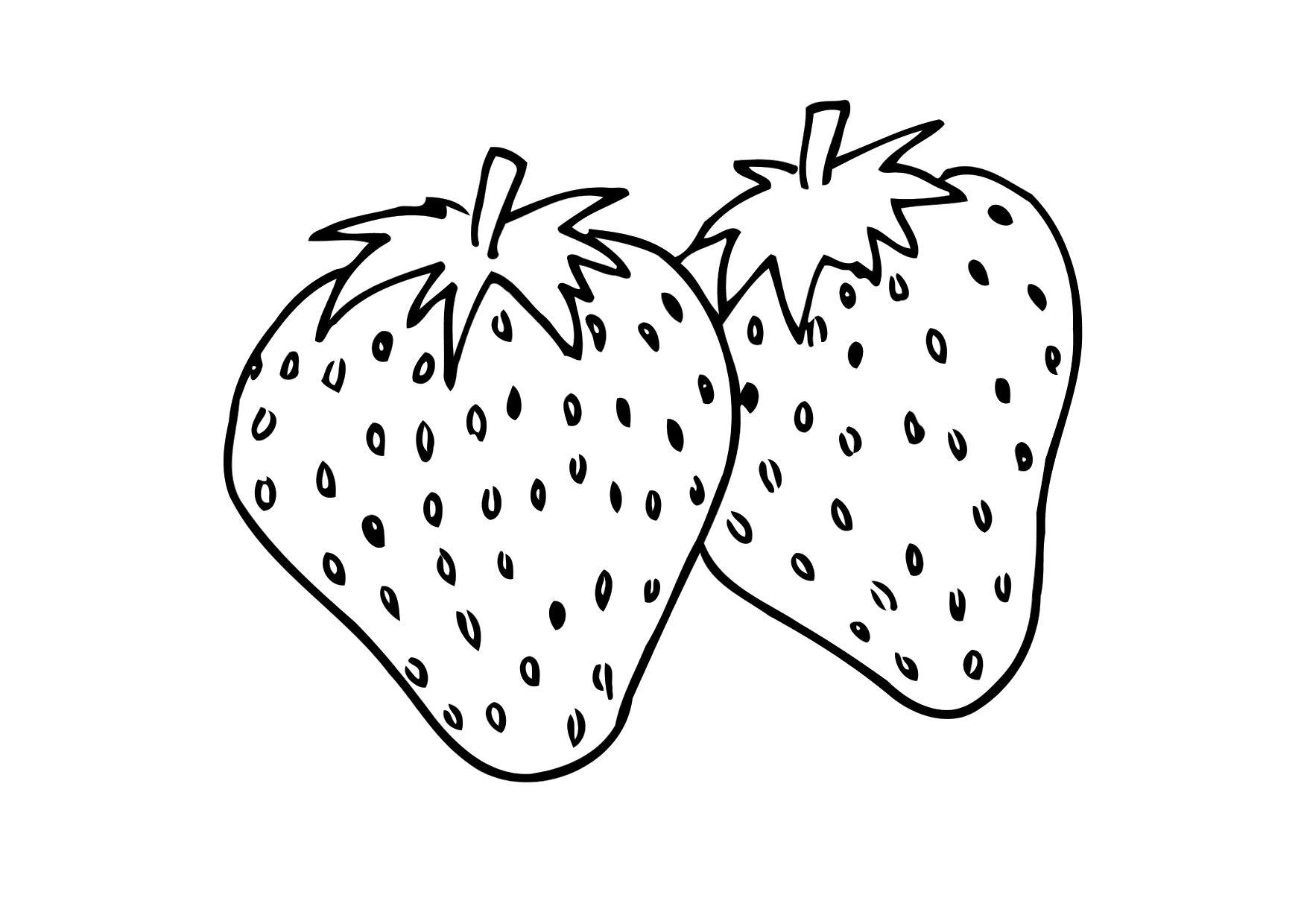 Dibujo para colorear fresa