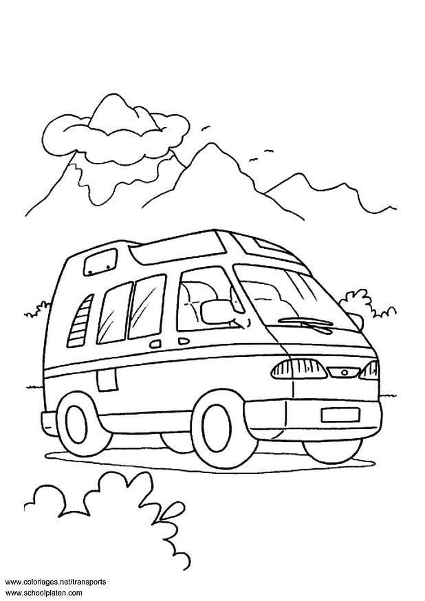 Dibujo para colorear furgoneta