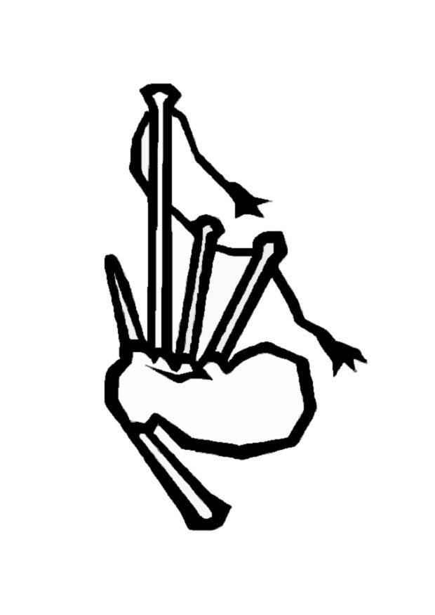 Dibujo para colorear gaita