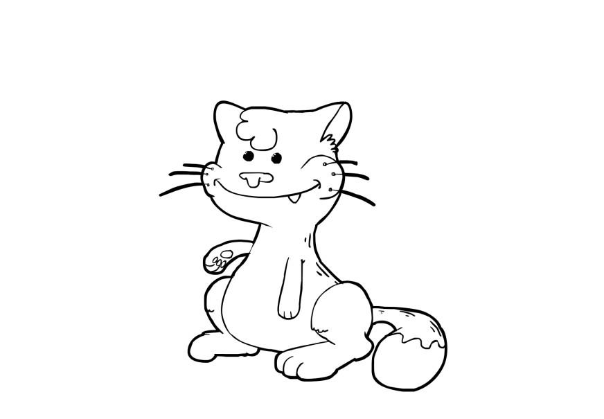 Dibujo para colorear gato