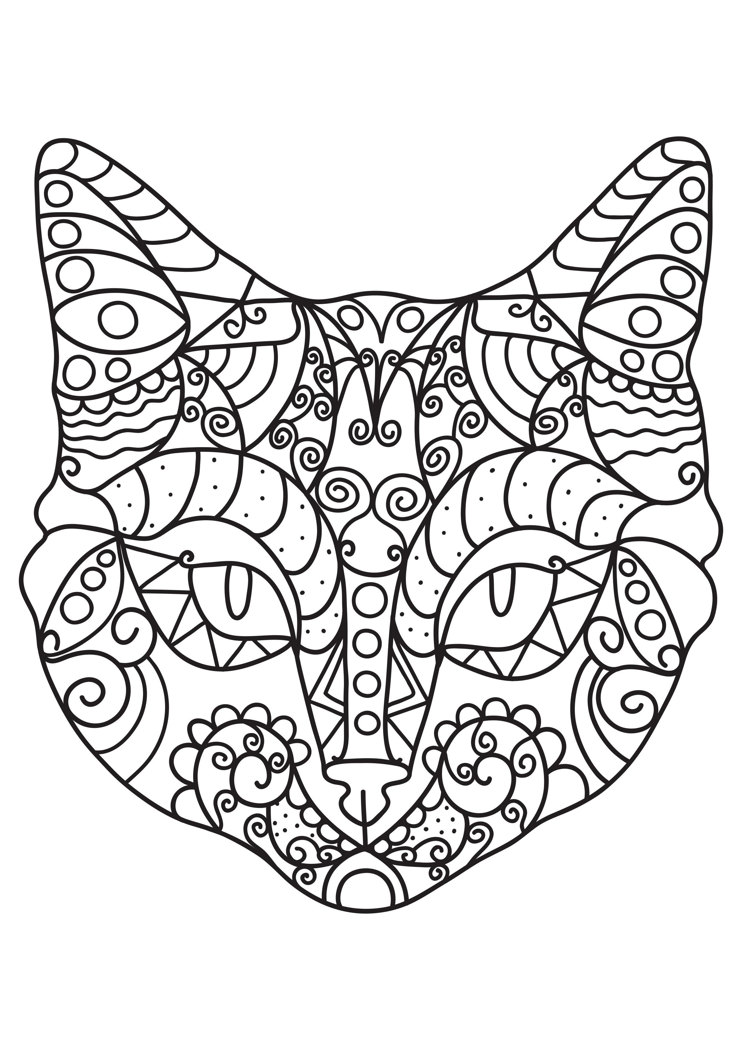 Dibujo para colorear gato