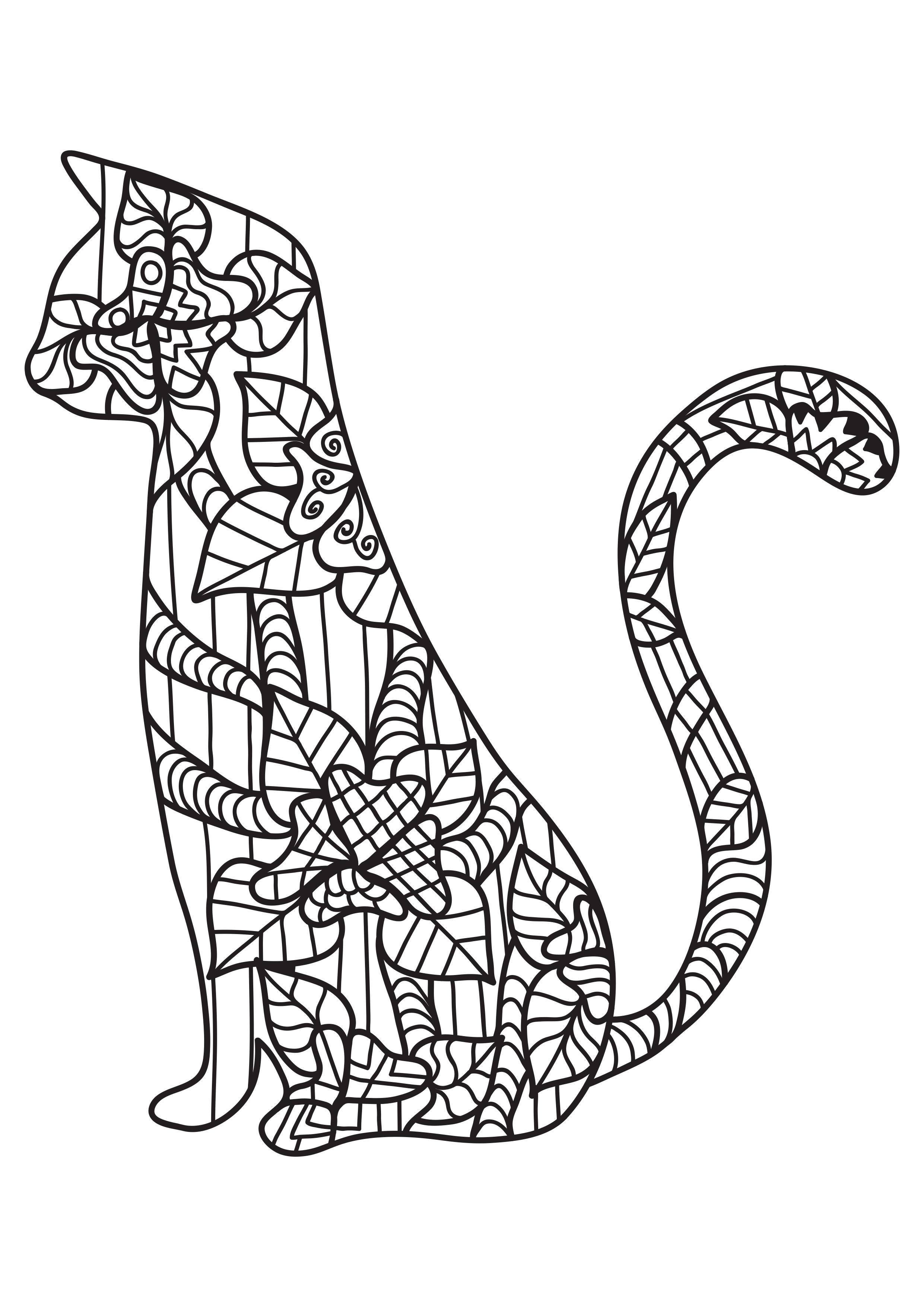 Dibujo para colorear gato