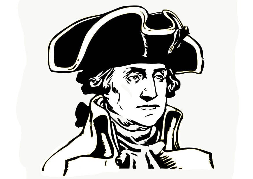 Dibujo para colorear george washington