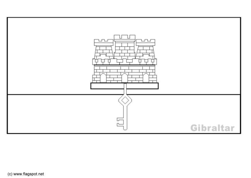 Dibujo para colorear gibraltar