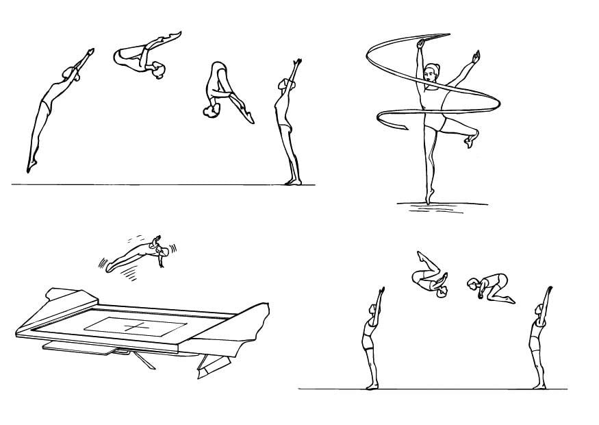 Dibujo para colorear gimnasia