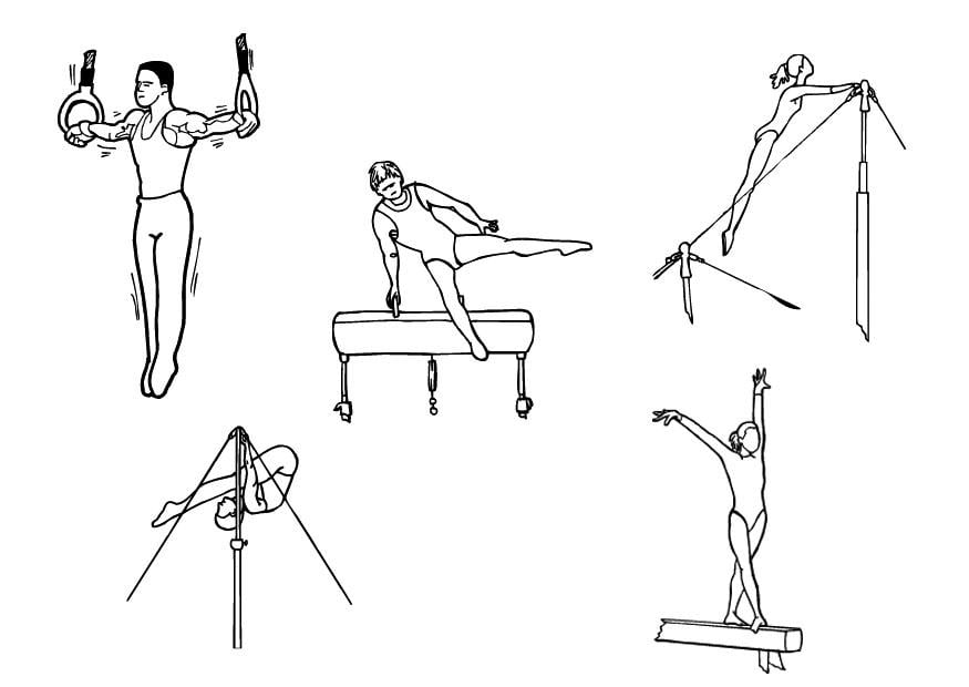 Dibujo para colorear gimnasia
