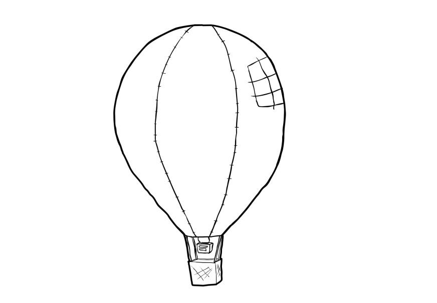 Dibujo para colorear globo