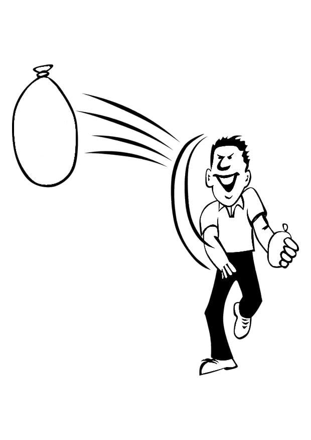 Dibujo para colorear globo de agua