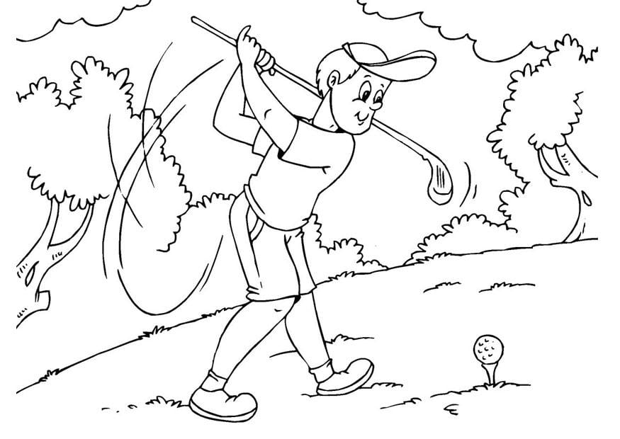 Dibujo para colorear golf