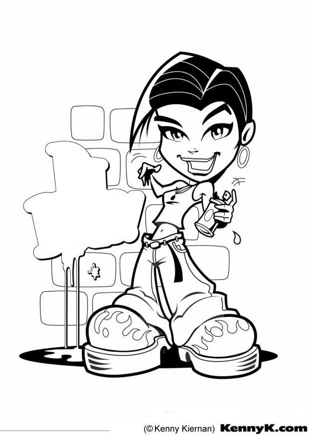 Dibujo para colorear grafiti