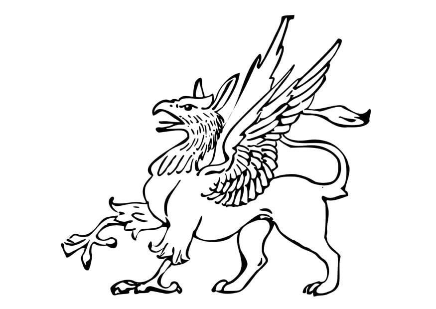 Dibujo para colorear grifo