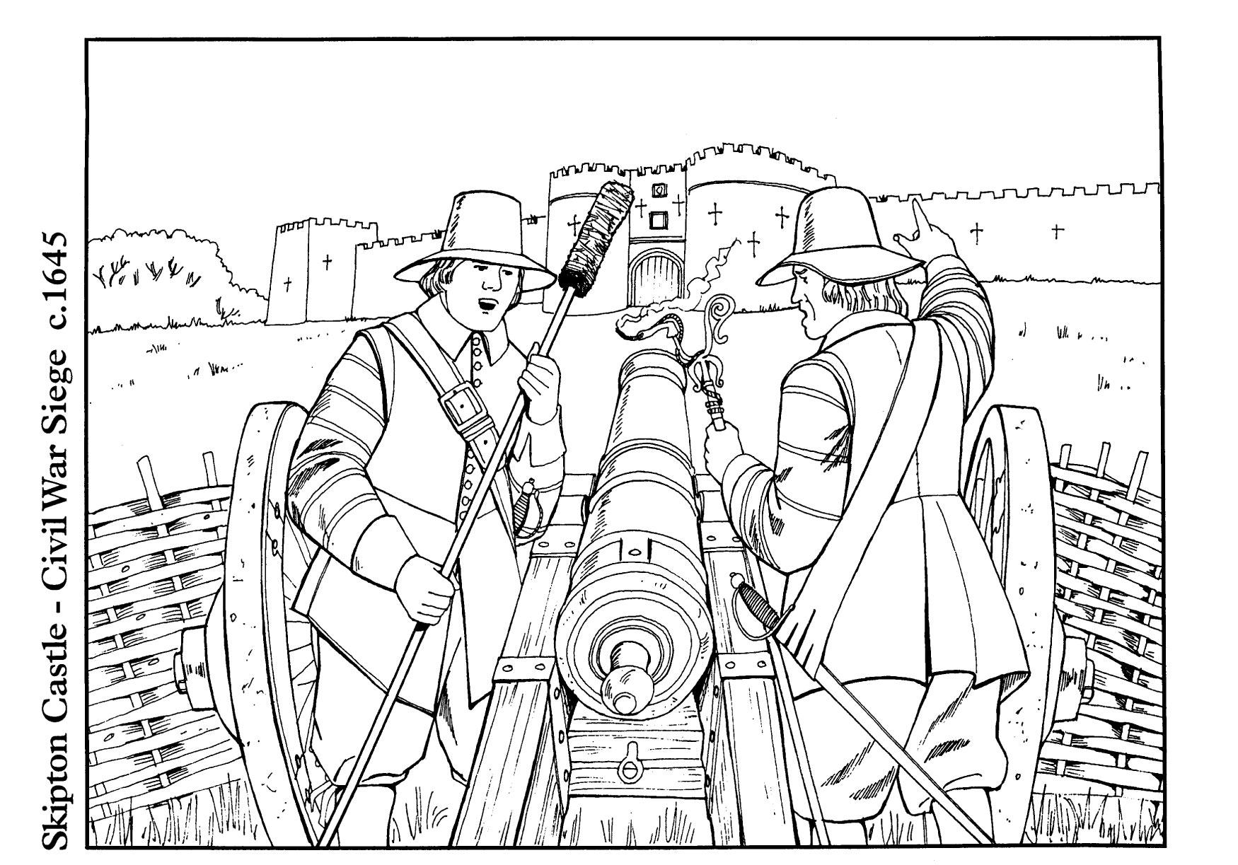 Dibujo para colorear guerra civil