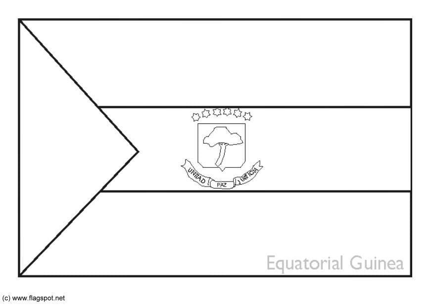 Dibujo para colorear guinea ecuatorial