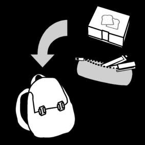 Dibujo para colorear hacer la mochila