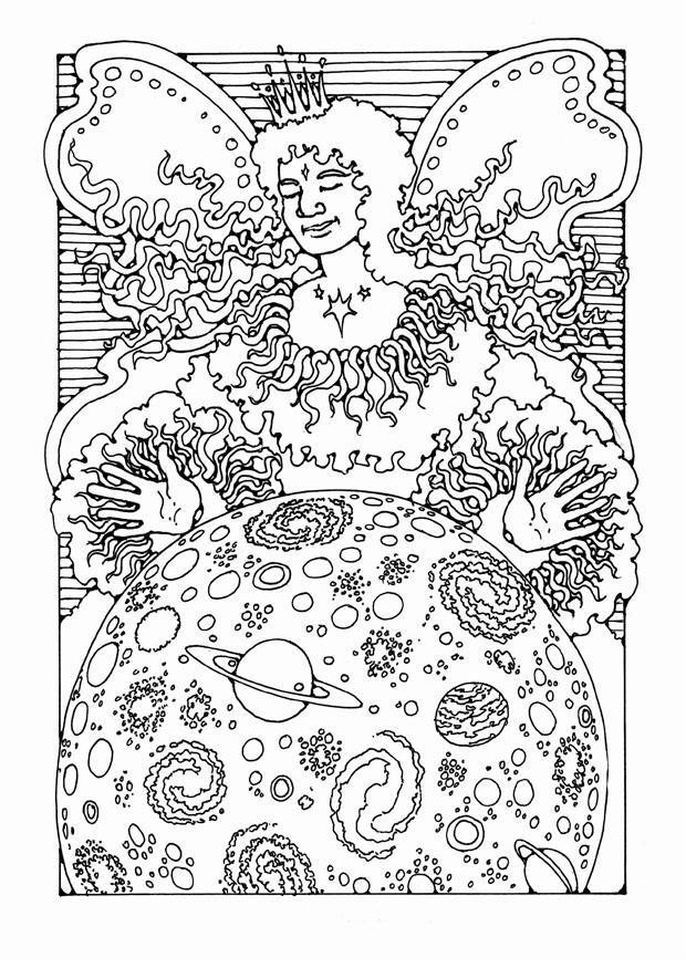 Dibujo para colorear hada