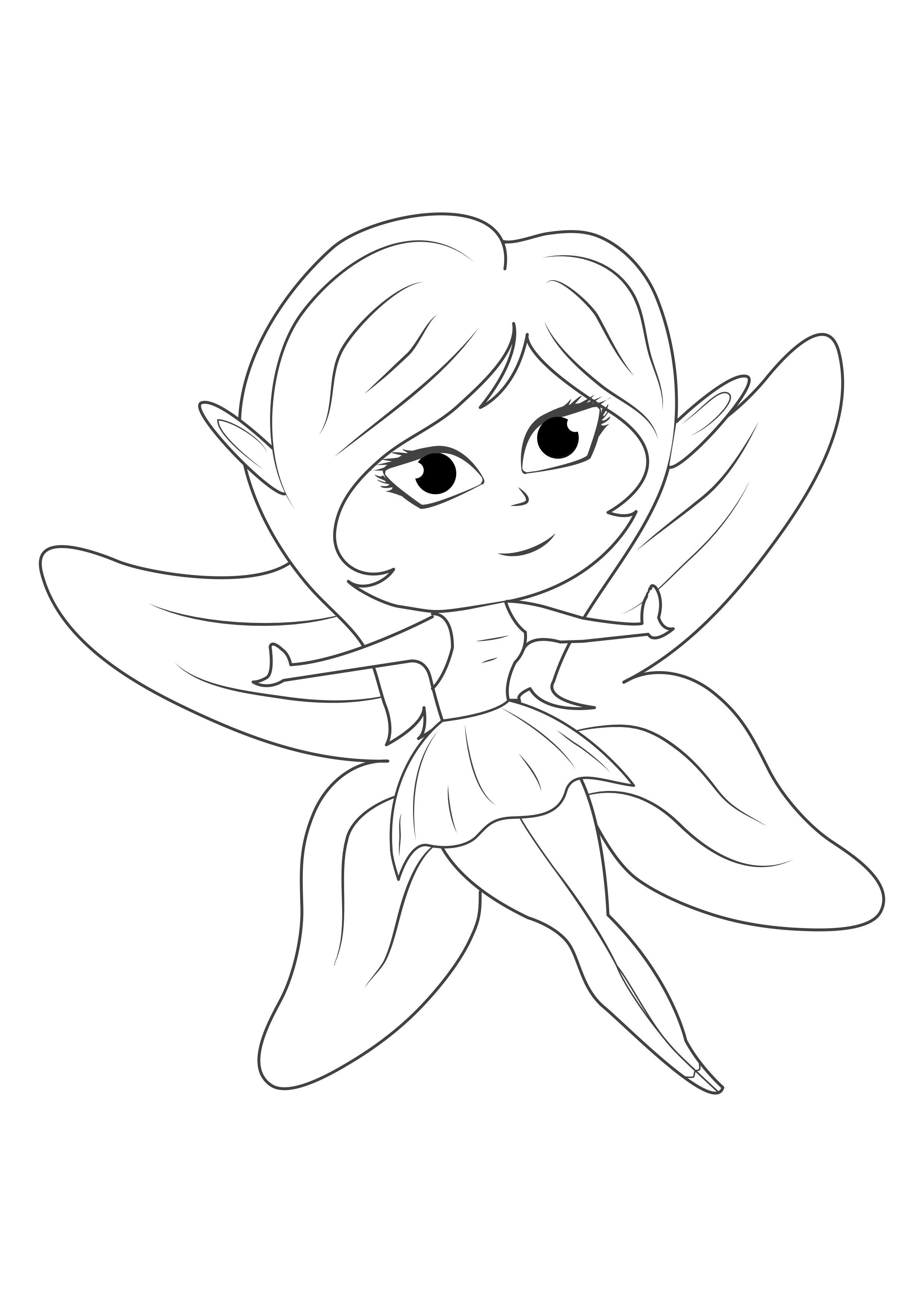 Dibujo para colorear hada