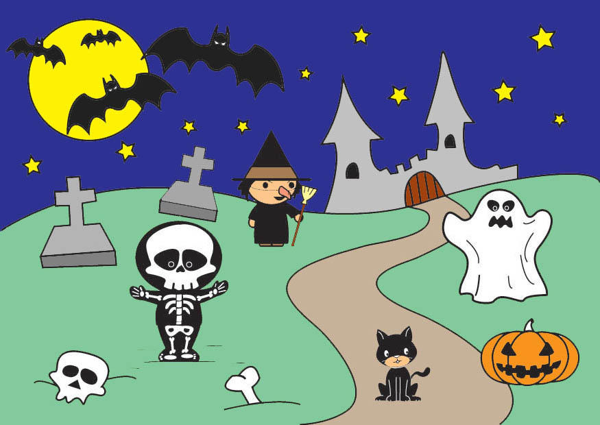 Dibujo para colorear halloween