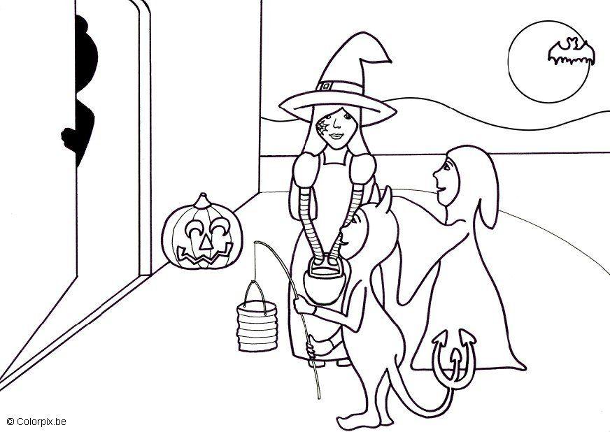 Dibujo para colorear halloween