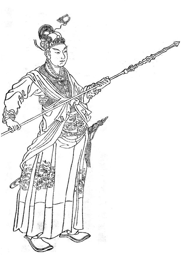 Dibujo para colorear han xin