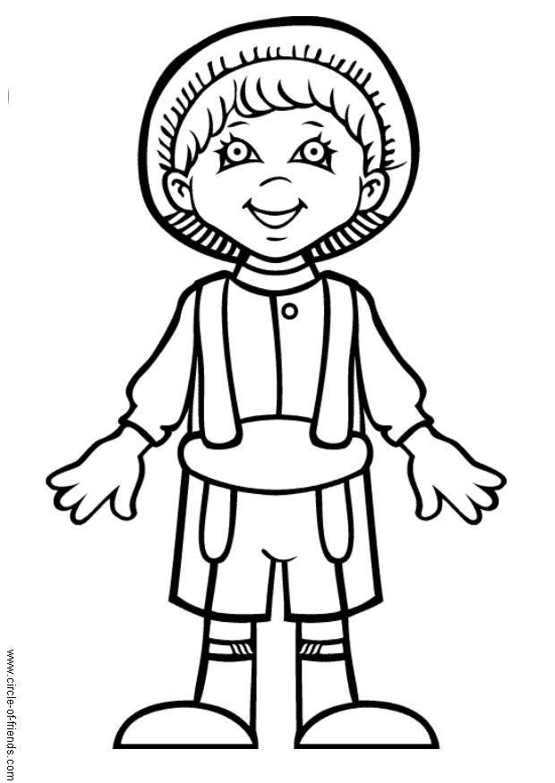 Dibujo para colorear hans de alemania