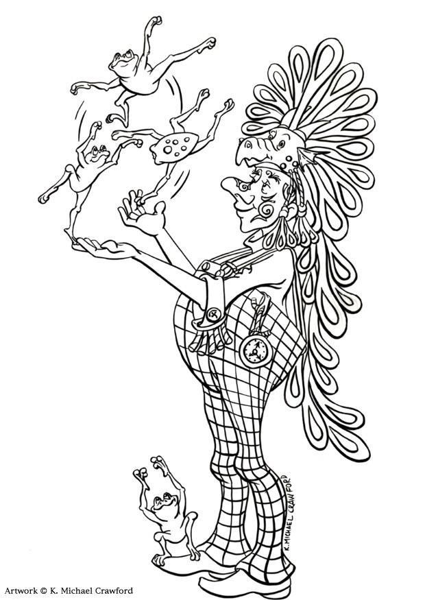 Dibujo para colorear hechicero