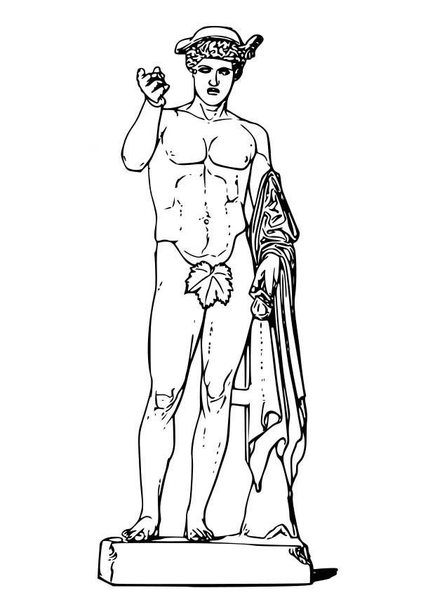 Dibujo para colorear hermes