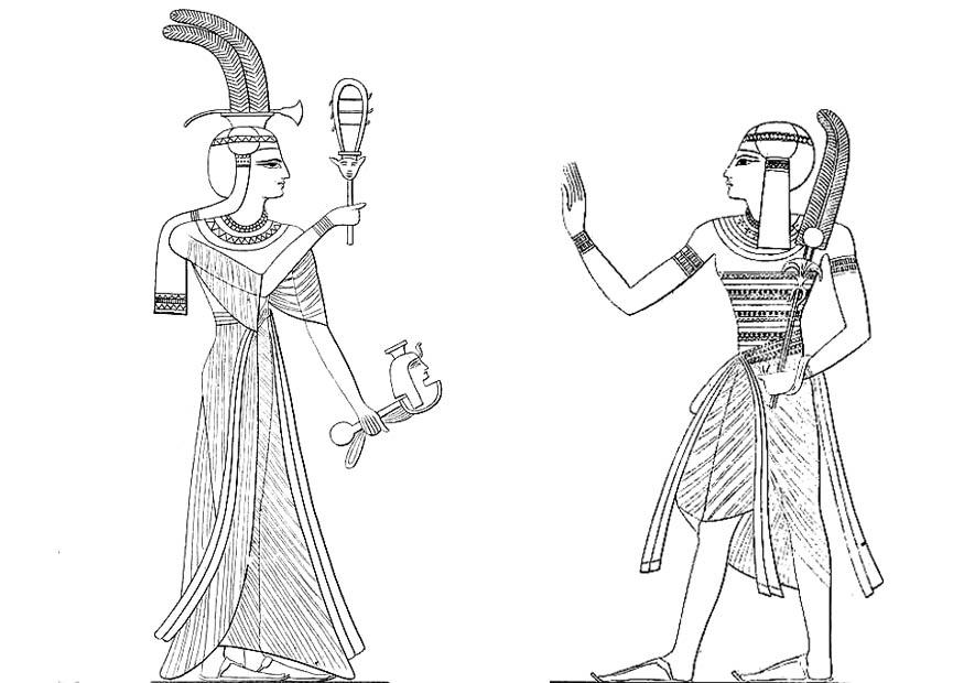 Dibujo para colorear hijo e hia de ramses 2