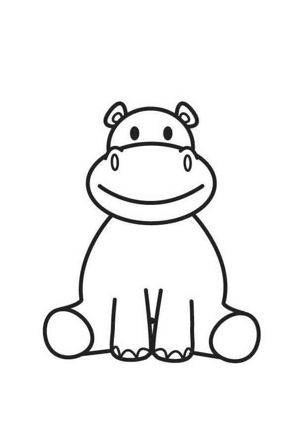Dibujo para colorear hipopA³tamo